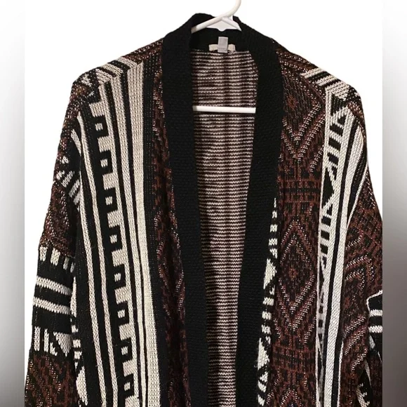Ecote Urban Outfitter Open Front Cardigan Women Large Geometric Multicolor comfy - Picture 11 of 16